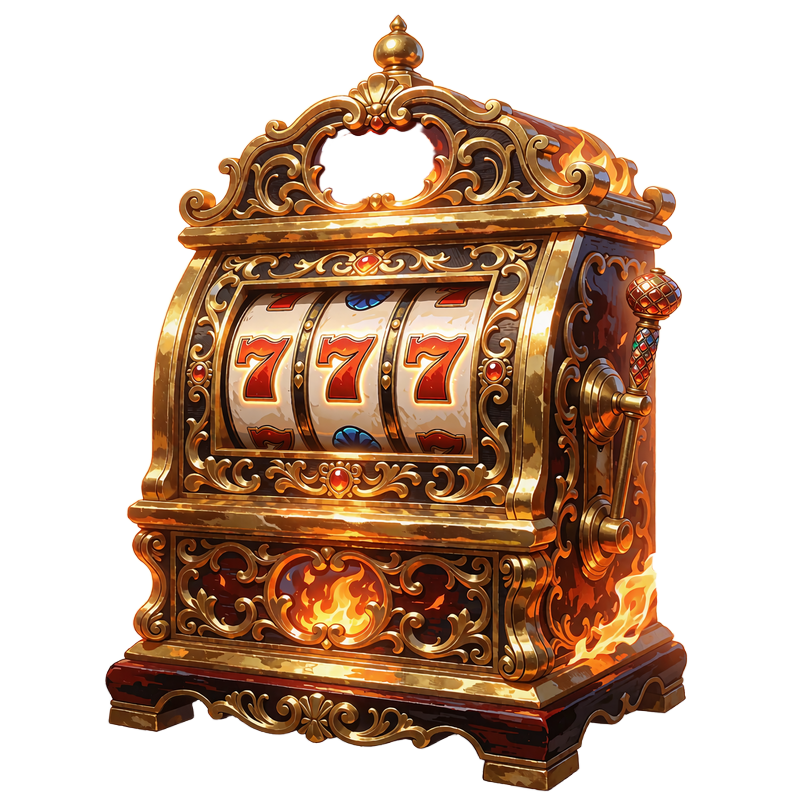 Starożytny automat trzybębnowy ze złota z płonącymi symbolami 777 - automaty online w Sankra Casino